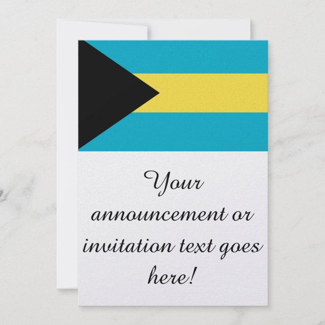 Flag of The Bahamas Invitation (Front)