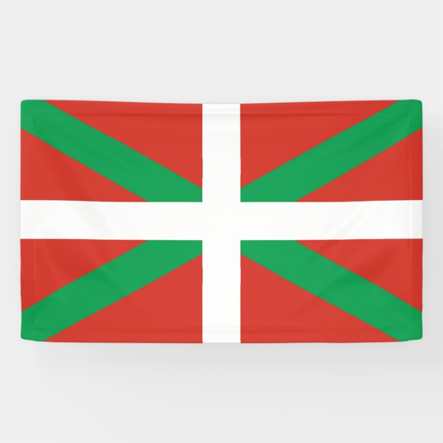 Flag of the Basque Country Banner (Horizontal)