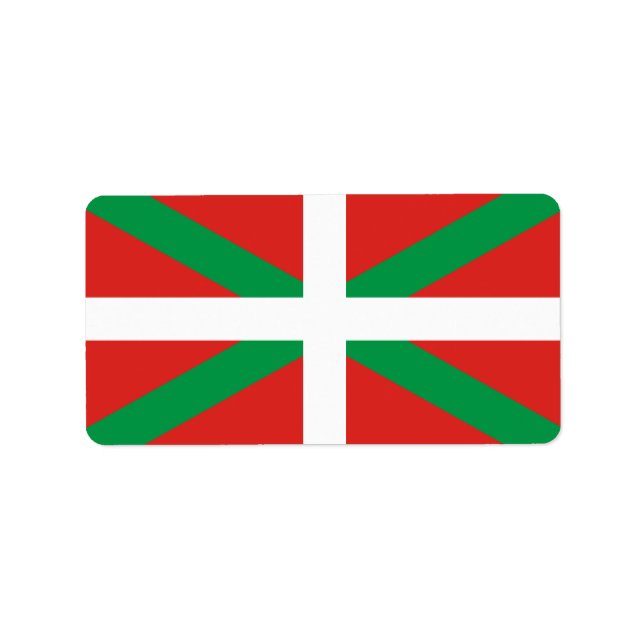 Flag of the Basque Country Labels (Front)