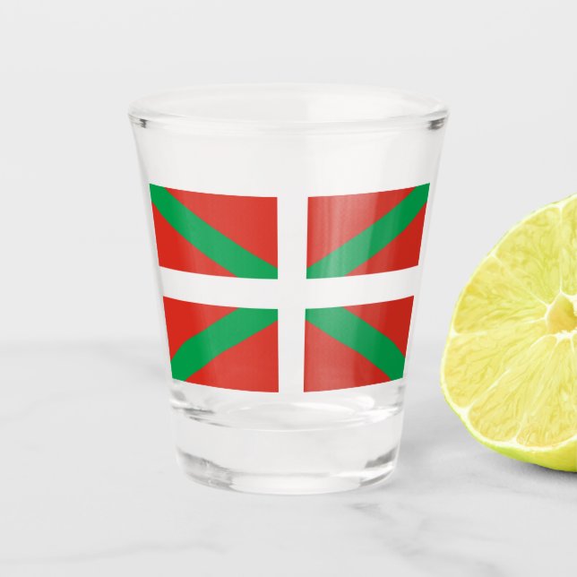 Flag of the Basque Country Shot Glass (Front)