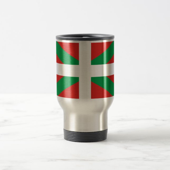 Flag of the Basque Country  Travel/Commuter Mug (Center)