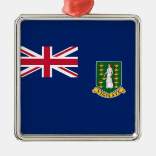 Flag of the British Virgin Islands (BVI) Metal Tree Decoration