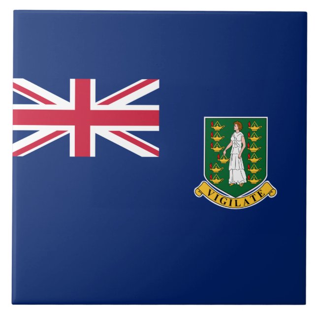 Flag of the British Virgin Islands (BVI) Tile (Front)