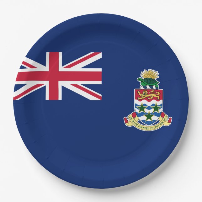 Flag of the Cayman Islands Paper Plate (Front)