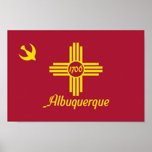 Flag of the city of Albuquerque - New Mexico Poster