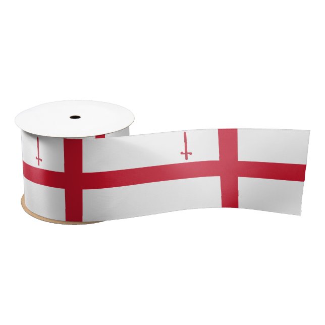 Flag of the City of London (UK) Satin Ribbon (Spool)
