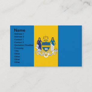 Flag of the city of Philadelphia Business Card