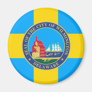 Flag of the City of Wilmington, Delaware Magnet