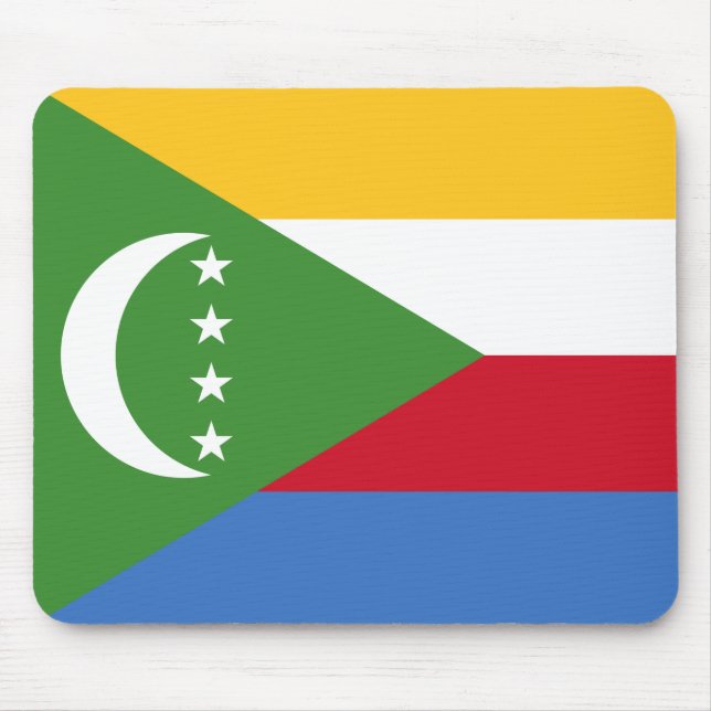 Flag of the Comoros Mouse Mat (Front)