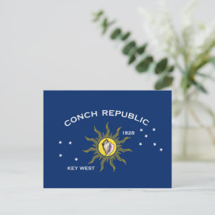 Flag of the Conch Republic, Flag of Key West Holiday Postcard