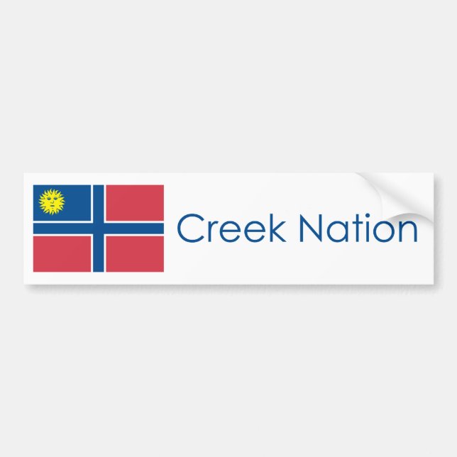 Flag of the Creek Nation Bumper Sticker (Front)