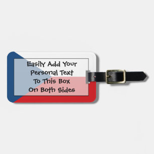 Flag of the Czech Republic Easy ID Personal Luggage Tag