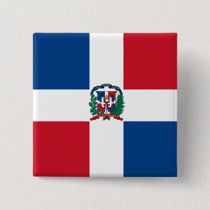 Flag of the Dominican Republic 15 Cm Square Badge