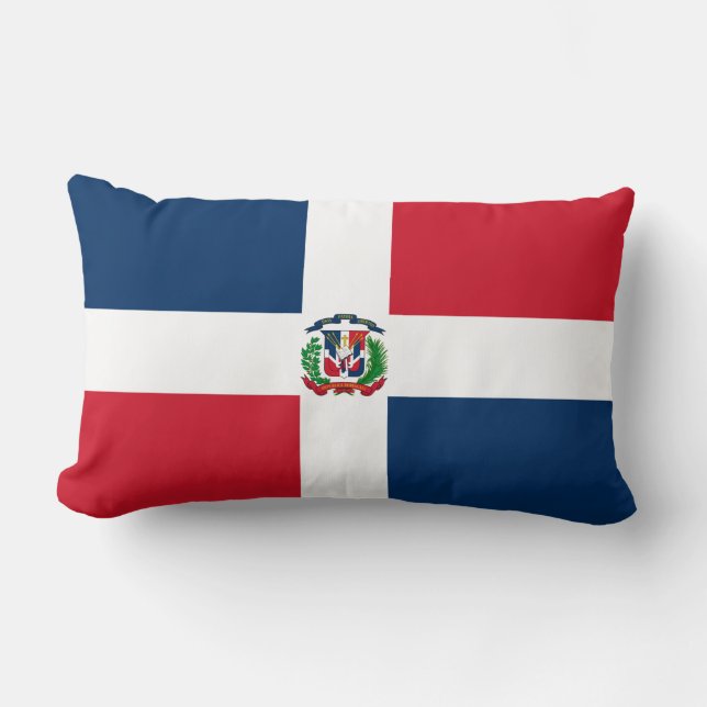 Flag of the Dominican Republic Lumbar Cushion (Front)
