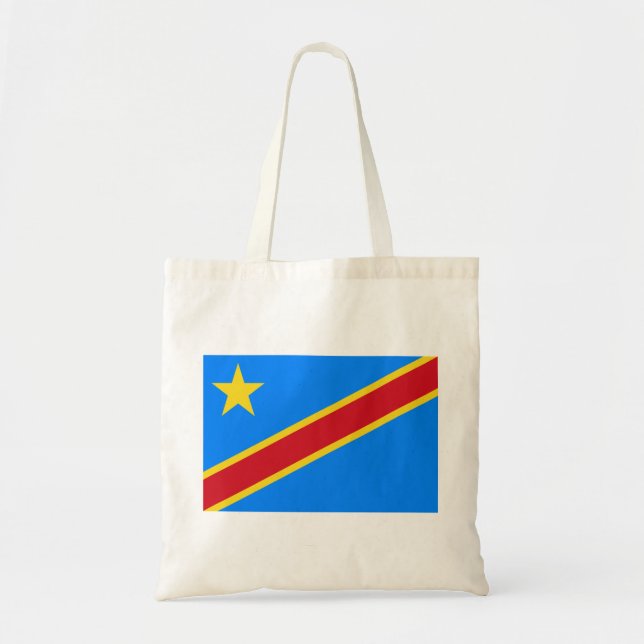 Flag of the DRC (Democratic Republic of the Congo) Tote Bag (Front)