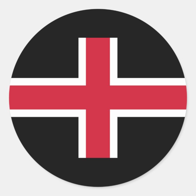 Flag Of The English City Of Durham Classic Round Sticker (Front)