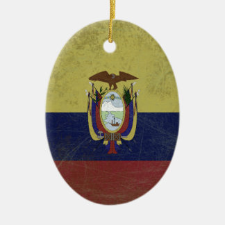Flag of the equator ceramic tree decoration