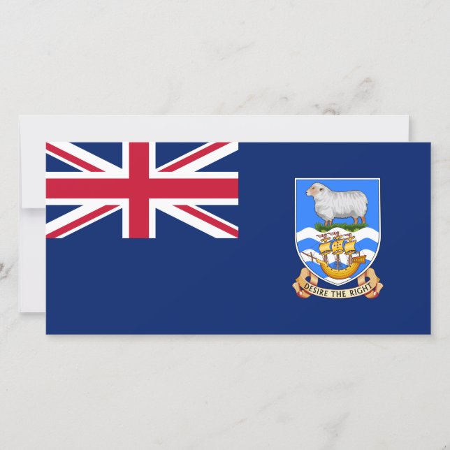 Flag of the Falkland Islands (British Territory) Card (Front)