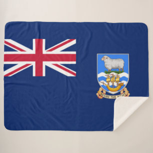 Flag of the Falkland Islands (British Territory) Sherpa Blanket