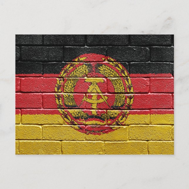 Flag of the former German Democratic Republic Postcard (Front)