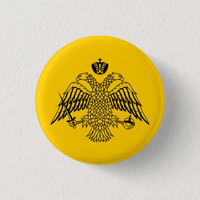 Flag of the Greek Orthodox Church 3 Cm Round Badge (Front)