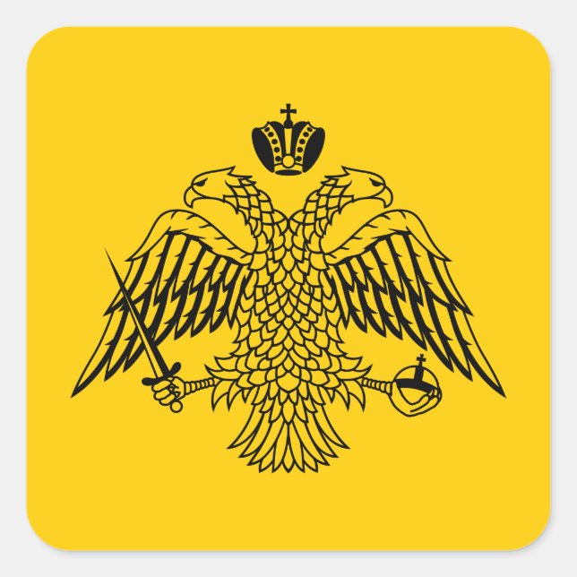 Flag of the Greek Orthodox Church Square Sticker (Front)