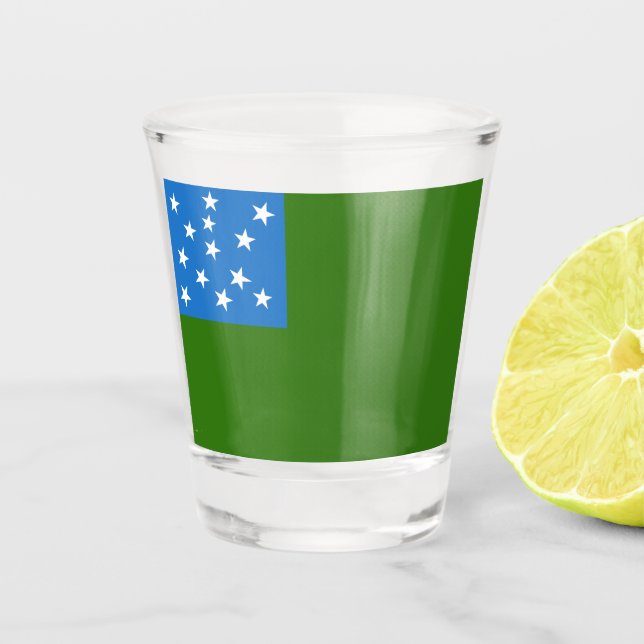 Flag of the Green Mountain Boys Shot Glass (Front)