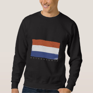 Flag of the Holland With Netherlands Text Sweatshirt