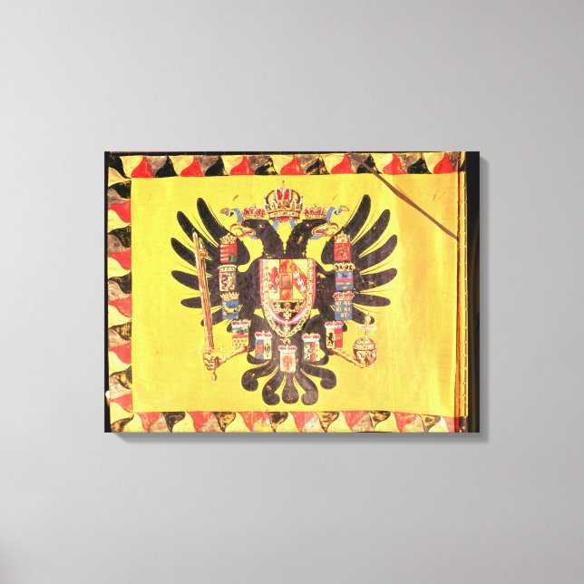 Flag of the Imperial Habsburg Dynasty, c.1700 Canvas Print (Front)