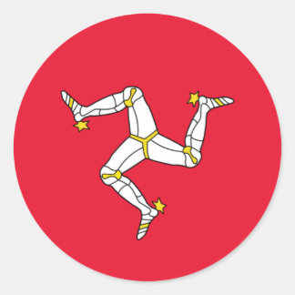 Flag of The Isle of Man Classic Round Sticker