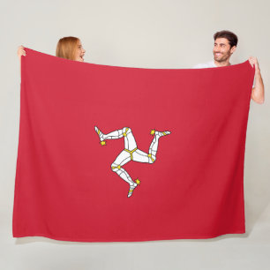 Flag of the Isle of Man Fleece Blanket