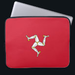 Flag of the Isle of Man Laptop Sleeve<br><div class="desc">This design features the flag of the Isle of Man (brattagh Vannin), which is composed of three armoured legs with golden spurs upon a red background. It has been the official flag since 1932 and is based on the Manx coats of arms, which dates back to the 13th century. The...</div>