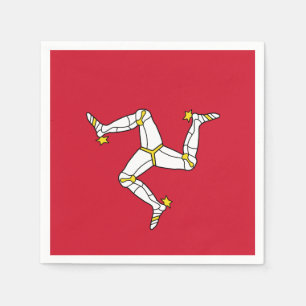Flag of the Isle of Man Paper Napkins