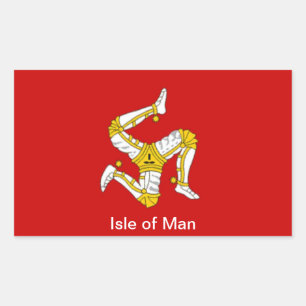 Flag of  the Isle of Man Rectangular Sticker