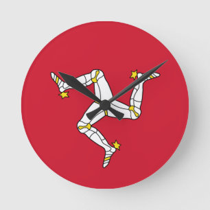 Flag of  the Isle of Man Wall Clock
