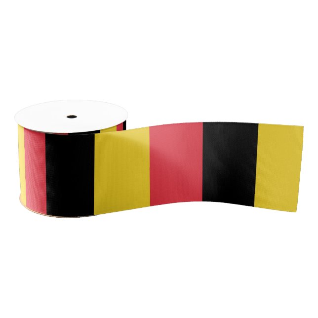 Flag of  the Kingdom of Belgium Grosgrain Ribbon (Spool)