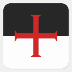 Flag of the Knights Templar Square Sticker