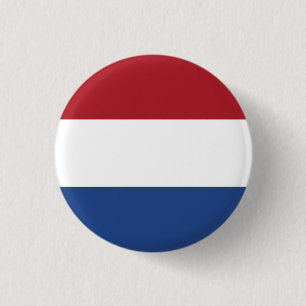 Flag of the Netherlands 3 Cm Round Badge