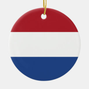 Flag of the Netherlands Ceramic Tree Decoration