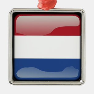 Flag of the Netherlands Metal Tree Decoration