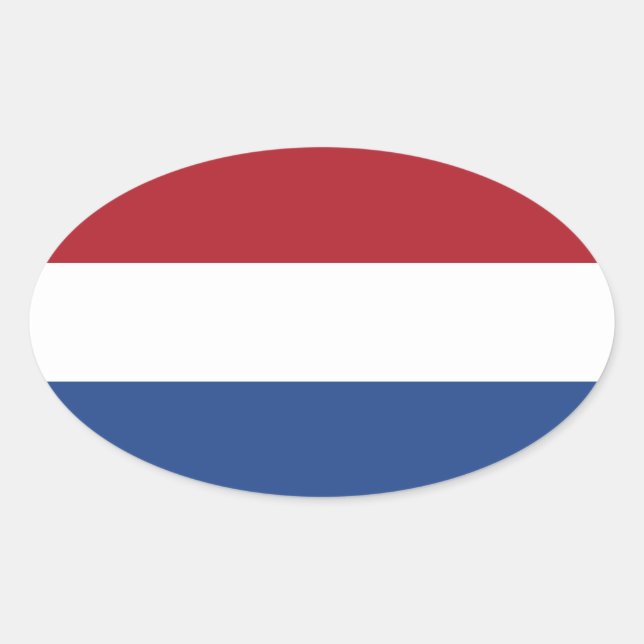Flag of the Netherlands Oval Sticker (Front)