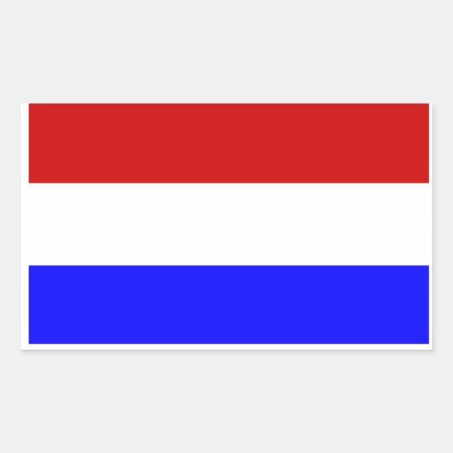 Flag of the Netherlands Rectangular Sticker (Front)