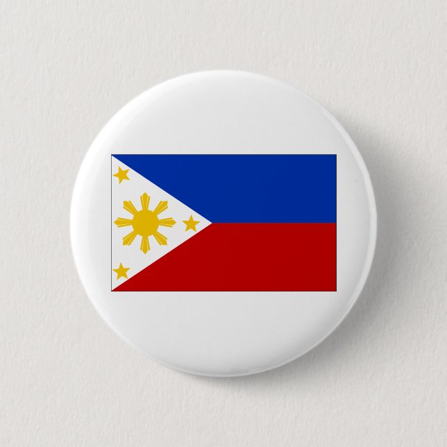 Flag of the Philippines 6 Cm Round Badge (Front)