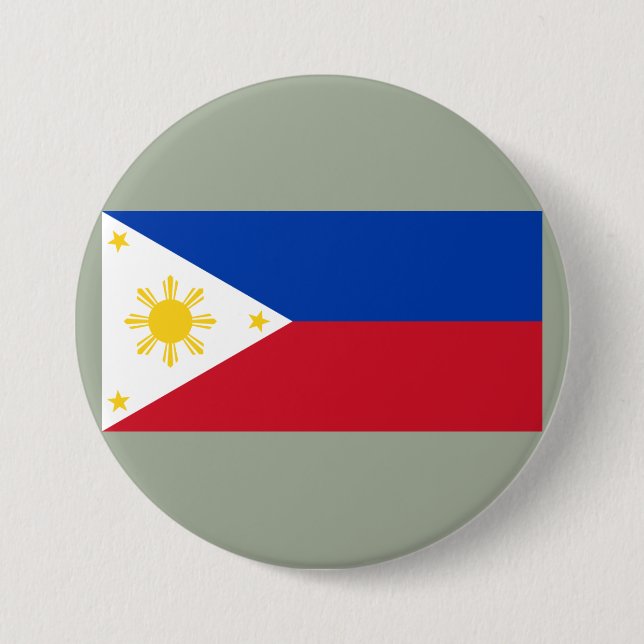 Flag of the Philippines 7.5 Cm Round Badge (Front)