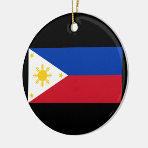Flag of the Philippines Ceramic Tree Decoration