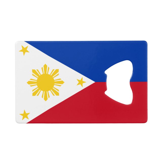 Flag of the Philippines Credit Card Bottle Opener (Back Horizontal)