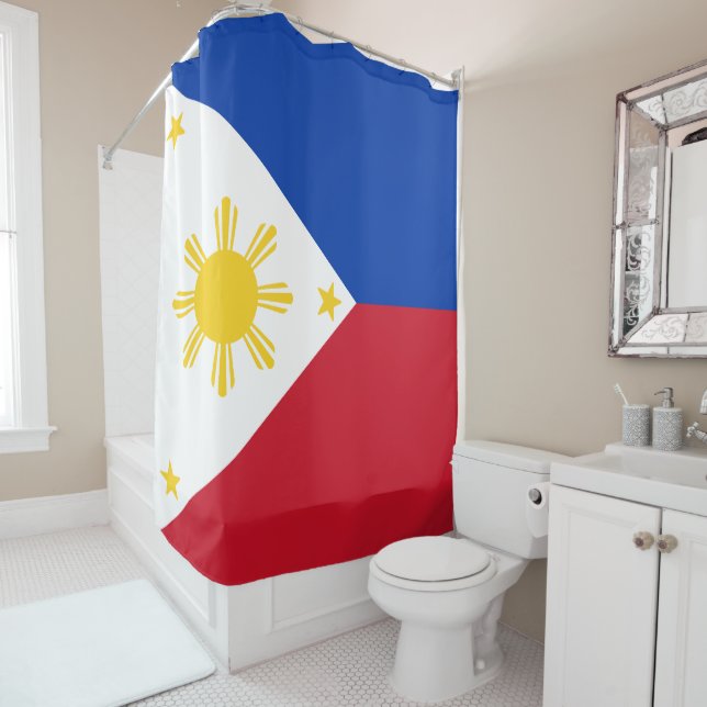 Flag of the Philippines Shower Curtain (In Situ)