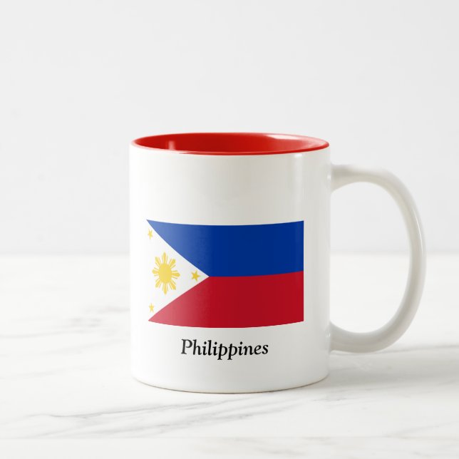 Flag of the Philippines Two-Tone Coffee Mug (Right)