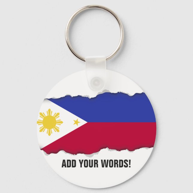 Flag of the Phillipines Key Ring (Front)