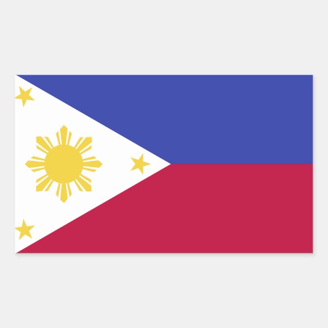 Flag of the Phillipines Rectangular Sticker (Front)